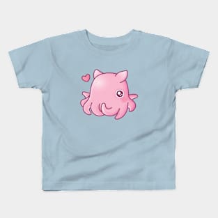 Cute Pink Flapjack Octopus Kids T-Shirt